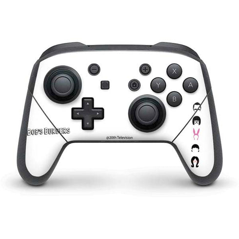 Bobs Burgers Silhouette Nintendo Switch Pro Controller Skin