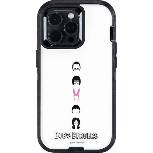Bobs Burgers Silhouette Otterbox Defender iPhone Skin