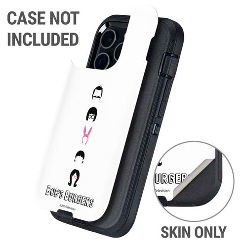 Bobs Burgers Silhouette Otterbox Defender iPhone Skin