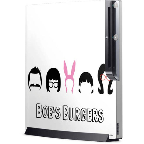 Bobs Burgers Silhouette Playstation 3 & PS3 Slim Skin