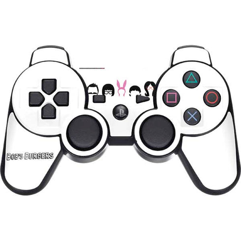 Bobs Burgers Silhouette PS3 Dual Shock wireless controller Skin