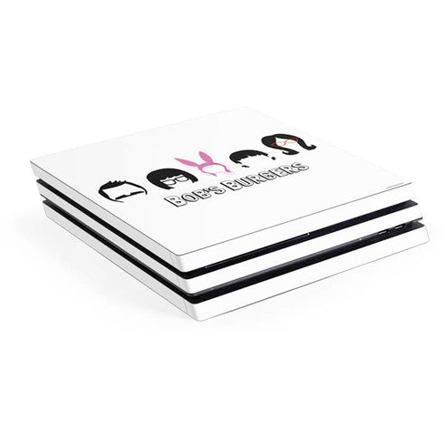 Bobs Burgers Silhouette PS4 Pro Console Skin