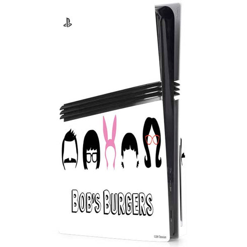 Bobs Burgers Silhouette PS5 Pro Disk Console Skin