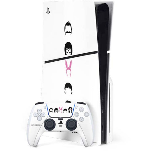 Bobs Burgers Silhouette PS5 Slim Disk Bundle Skin