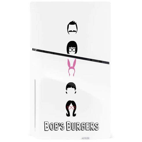 Bobs Burgers Silhouette PS5 Slim Disk Console Skin