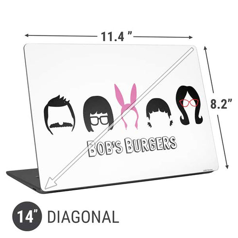 Bobs Burgers Silhouette Universal Laptop 14in (11.4 x 8.2in) Skin