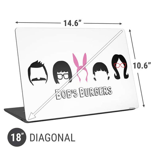 Bobs Burgers Silhouette Universal Laptop 18in (14.6 x 10.6in) Skin