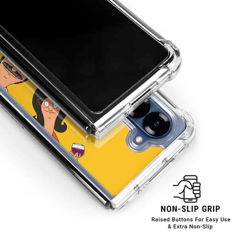 Bobs Burgers Stare Galaxy Z Fold6 Clear Case