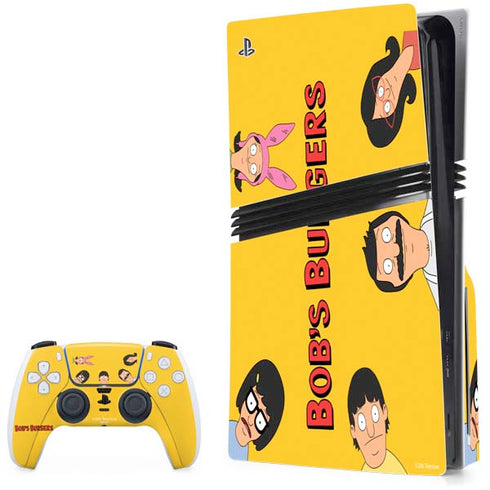 Bobs Burgers Stare PS5 Pro Disk Bundle Skin