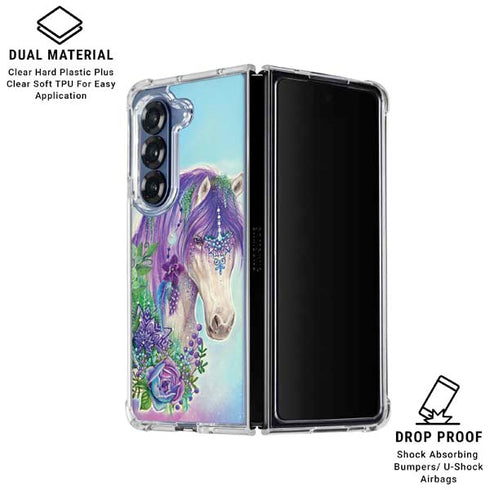Fantasty Horse by Sheena Pike Galaxy Z Fold6 Clear Case