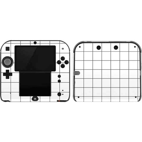 White Grid Nintendo 2DS Skin