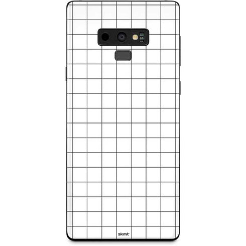 White Grid Galaxy Note 9 Skin