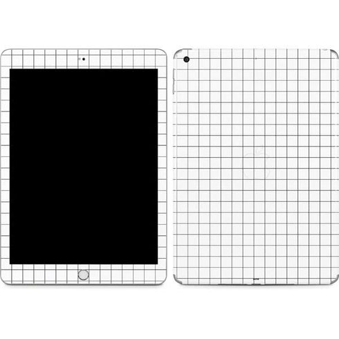 White Grid Apple iPad Skin