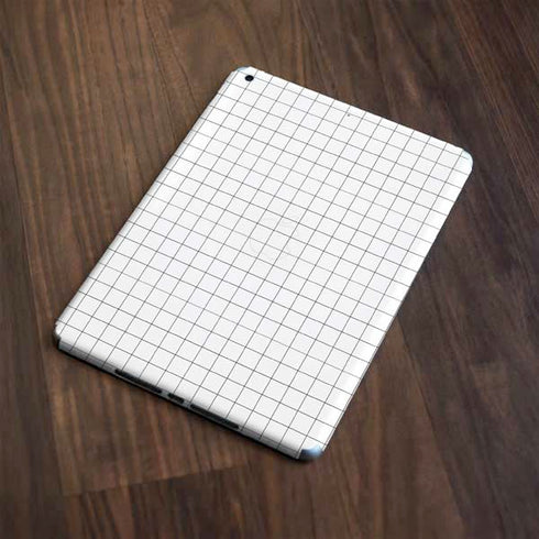 White Grid Apple iPad Skin