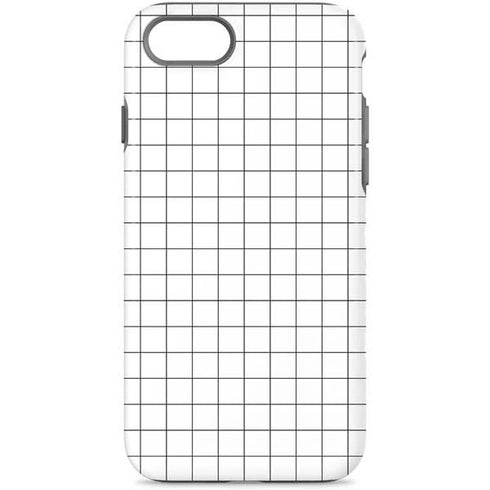 White Grid iPhone Cases