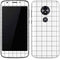 White Grid Moto E5 Play Skin