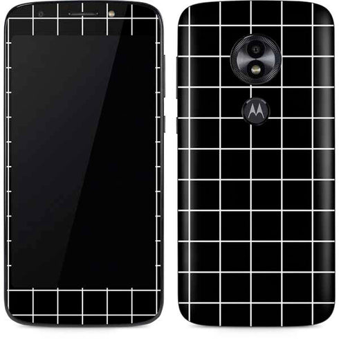 Black Grid Moto E5 Play Skin