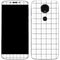 White Grid Moto E5 Plus Skin