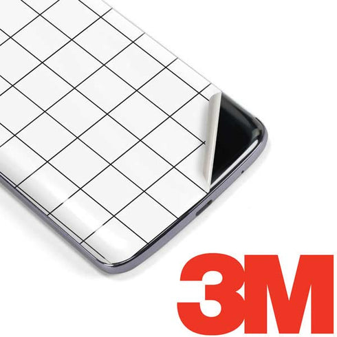 White Grid Moto E5 Plus Skin