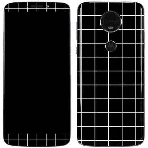 Black Grid Moto E5 Plus Skin