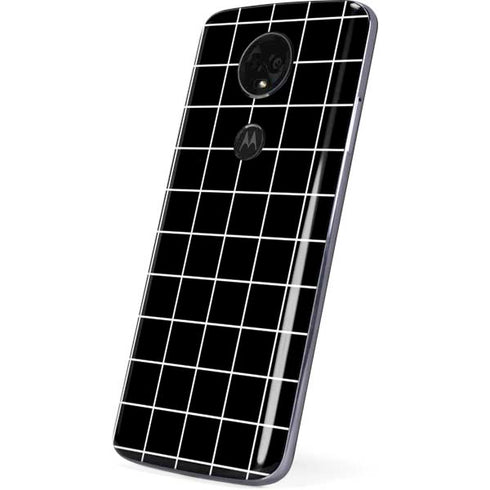 Black Grid Moto E5 Plus Skin