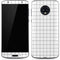 White Grid Moto G6 Skin