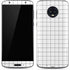 White Grid Moto G6 Skin