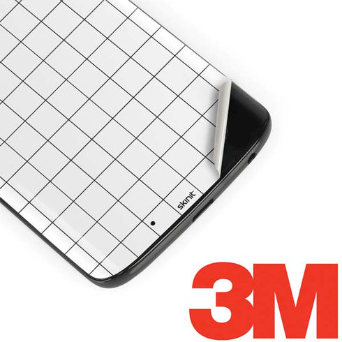 White Grid Moto G6 Skin