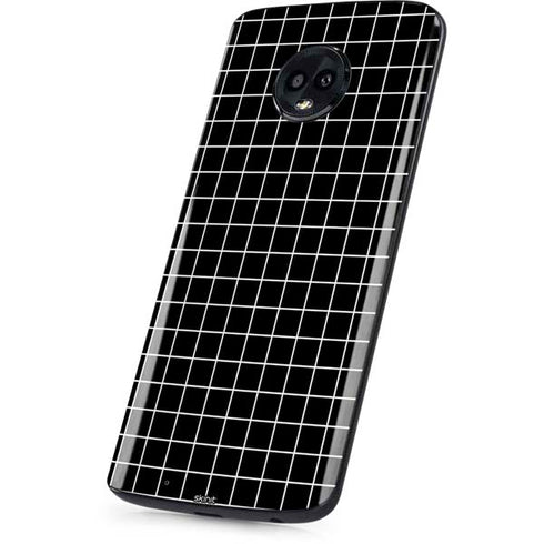 Black Grid Moto G6 Skin