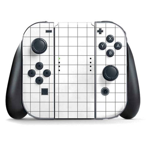 White Grid Nintendo Switch (2017-2021) Joy-Con Controller Skin