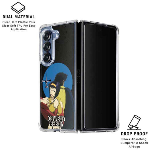 Cowboy Bebop Faye And Spike Galaxy Z Fold6 Clear Case