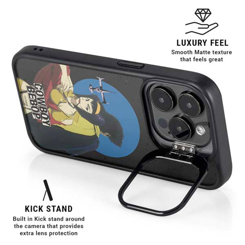 Cowboy Bebop Faye And Spike iPhone 15 Pro Max Kickstand Case