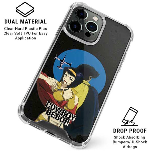 Cowboy Bebop Faye And Spike iPhone 16 Pro Max Clear Case