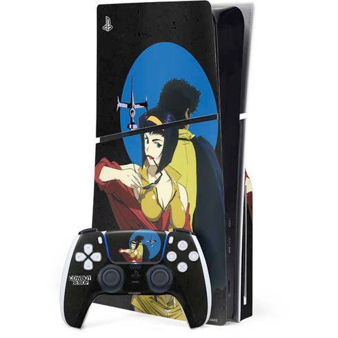 Cowboy Bebop Faye And Spike PS5 Slim Disk Bundle Skin