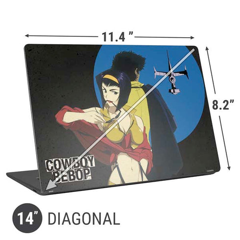 Cowboy Bebop Faye And Spike Universal Laptop 14in (11.4 x 8.2in) Skin