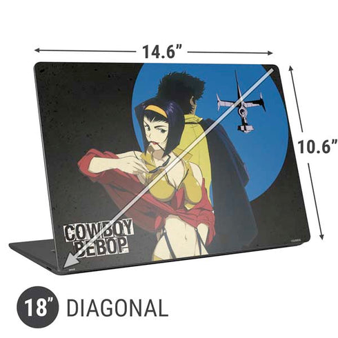 Cowboy Bebop Faye And Spike Universal Laptop 18in (14.6 x 10.6in) Skin