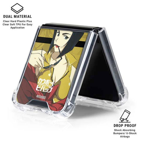 Cowboy Bebop Faye Galaxy Z Flip6 Clear Case