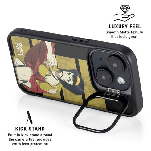 Cowboy Bebop Faye iPhone 15 Kickstand Case