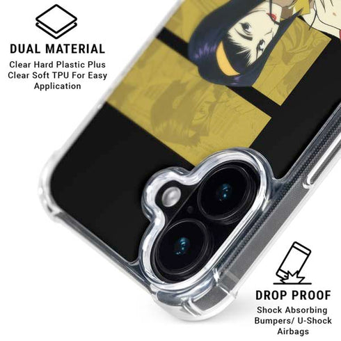 Cowboy Bebop Faye iPhone 16 Plus Clear Case