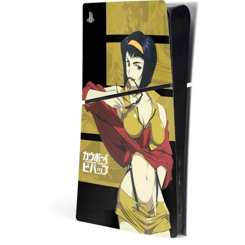 Cowboy Bebop Faye PS5 Slim Digital Edition Console Skin