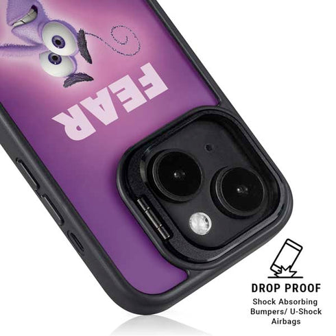 Disney Inside Out Fear Portrait iPhone 15 Plus Kickstand Case