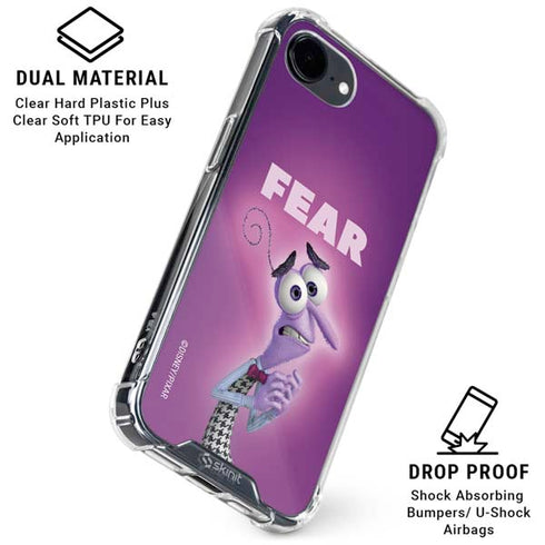 Disney Inside Out Fear Portrait iPhone 16e Clear Case