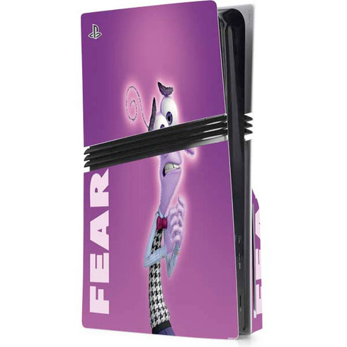 Disney Inside Out Fear Portrait PS5 Pro Disk Console Skin