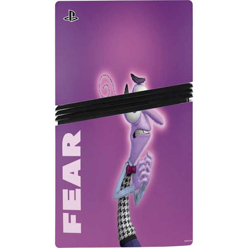 Disney Inside Out Fear Portrait PS5 Pro Disk Console Skin