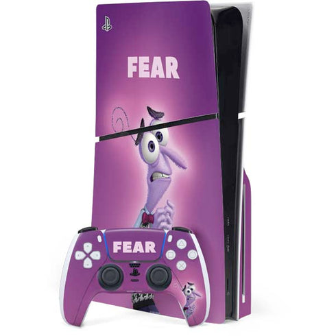Disney Inside Out Fear Portrait PS5 Slim Disk Bundle Skin