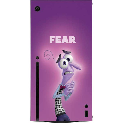 Disney Inside Out Fear Portrait Xbox Series X Console Skin