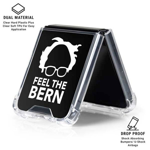 Feel The Bern Outline Galaxy Z Flip6 Clear Case