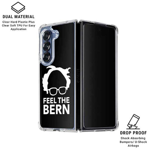 Feel The Bern Outline Galaxy Z Fold6 Clear Case