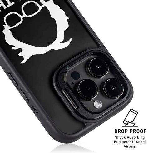 Feel The Bern Outline iPhone 14 Pro Max Kickstand Case