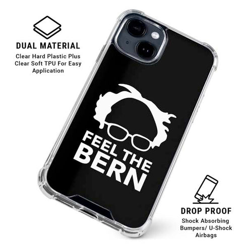 Feel The Bern Outline iPhone 15 Clear Case